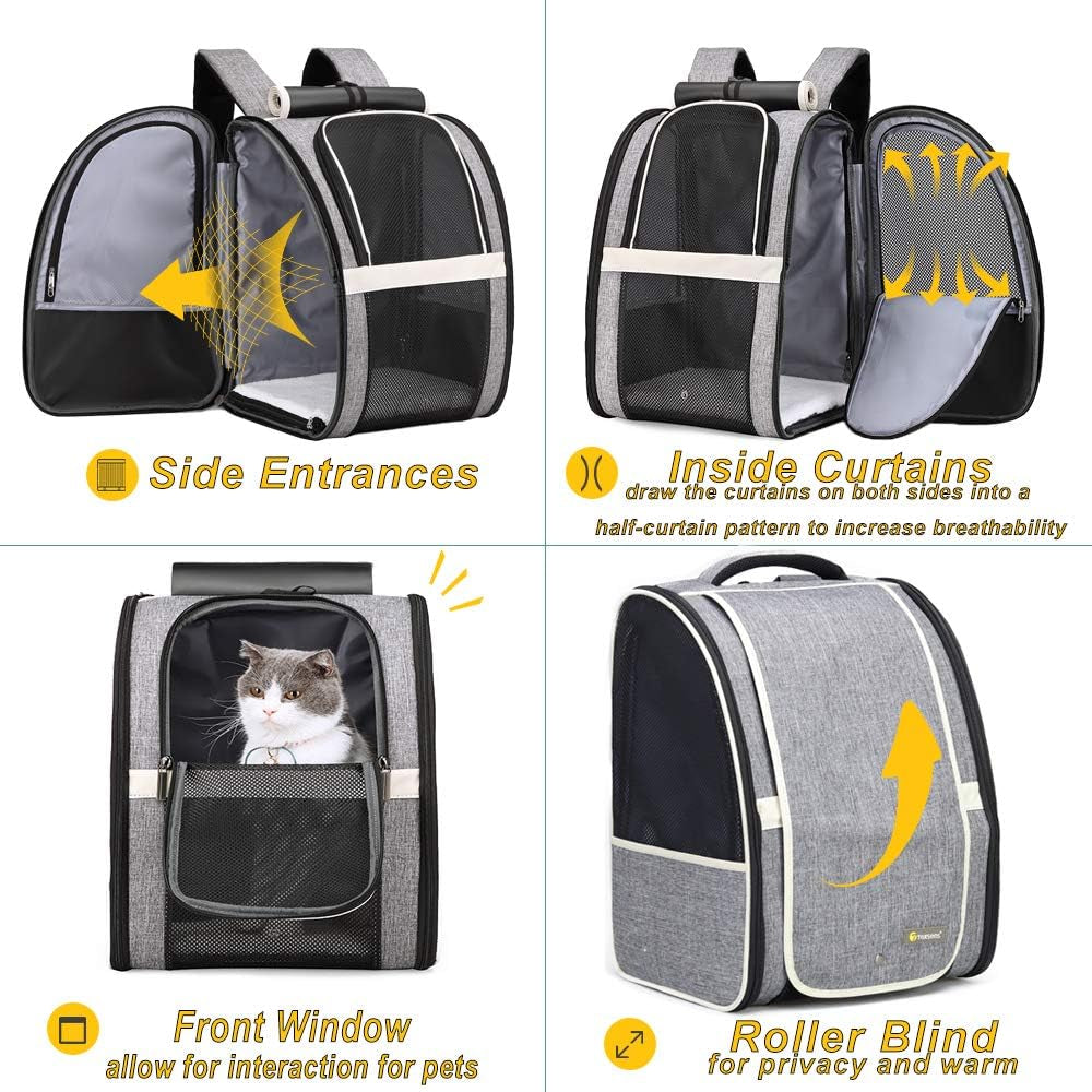 Innovative Bubble Window Pet Carrier Backpack for Cats & Small Dogs – Breathable Travel Backpack with Ventilated Design, Comfortable, Airline-Friendly, Durable & Portable