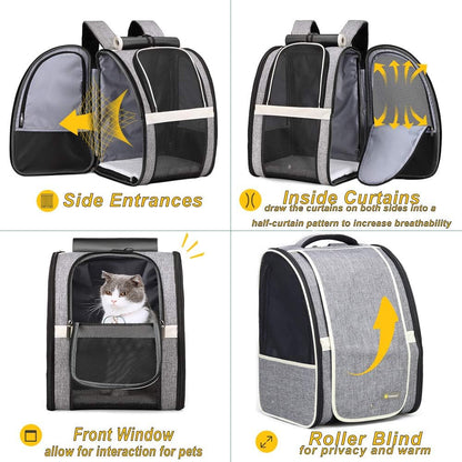 Innovative Bubble Window Pet Carrier Backpack for Cats & Small Dogs – Breathable Travel Backpack with Ventilated Design, Comfortable, Airline-Friendly, Durable & Portable